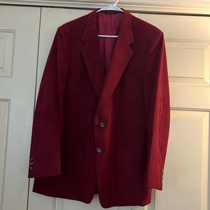Men’s maroon suede look dress blazer